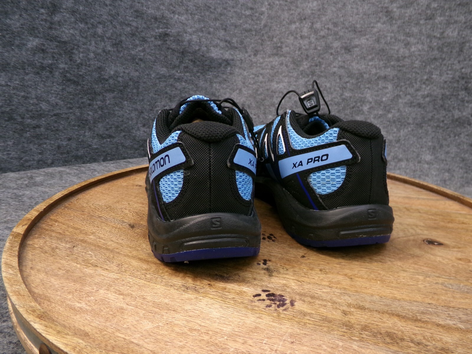 Scarpe da corsa sportive Salomon XA Pro ragazzo taglia 4 blu nere slip on sneakers