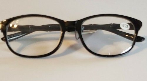 Plastic Frame ~ Reading Eye Glasses ~ Black Colored Frame ~ +2.75 Strength ~K31 - 第 1/8 張圖片