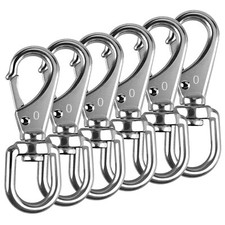 304 Stainless Steel Swivel Snap Hooks, 8 Pack 2.7 Inch Flag Pole Clips, Heavy...