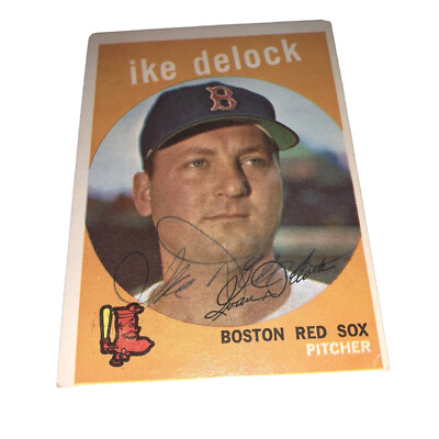 Ike Delock Signed 1959 Topps #437 Autographed Card Red Sox Dec 22
