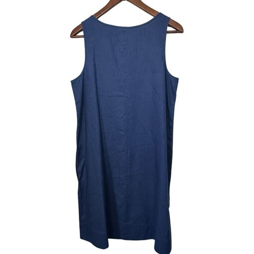 Jill Love Linen Dress Sleeveless Sheath Dress Beachy Lagenlook Vacation Blue S - Picture 2 of 13