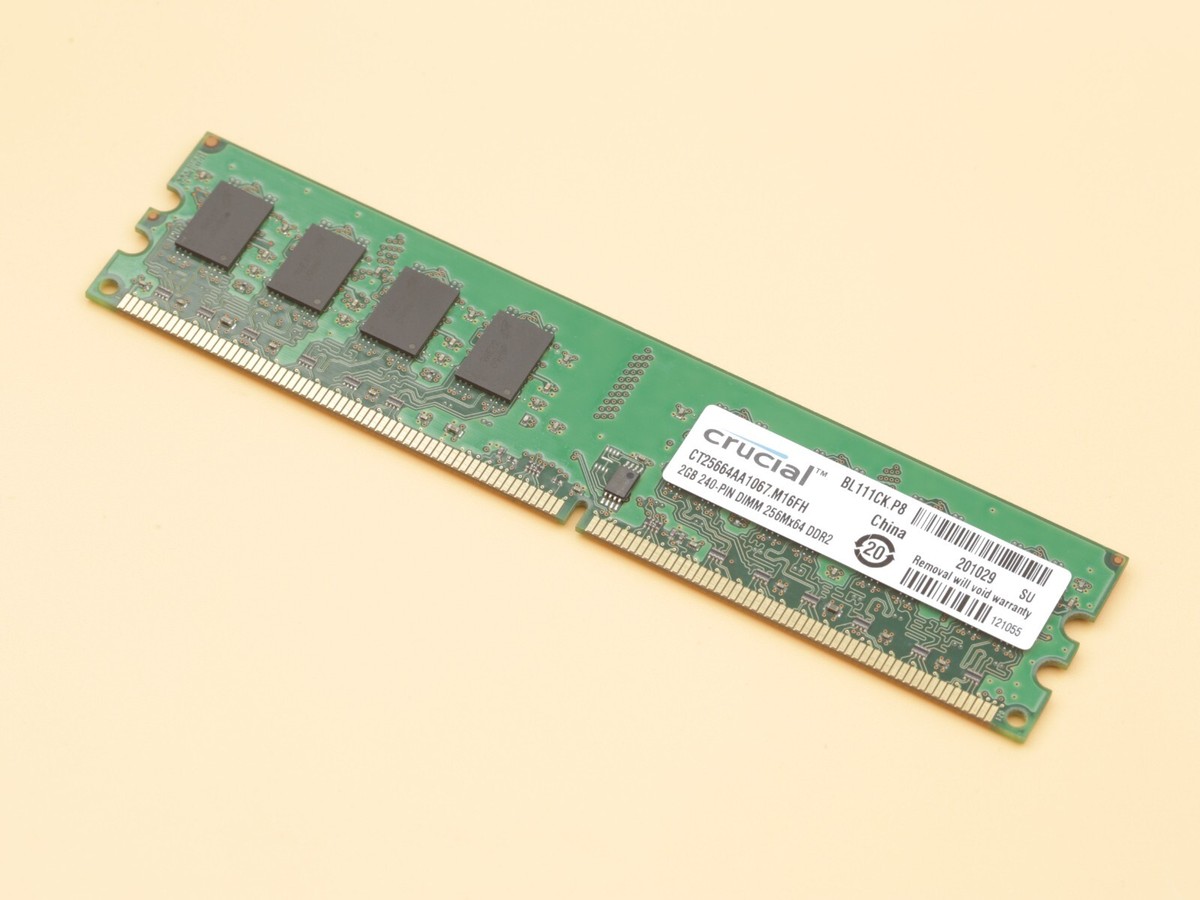 Crucial CT25664AA1067 4GB 2x2GB DDR2 PC2-8500U 1066MHz UDIMM Desktop Memory  RAM