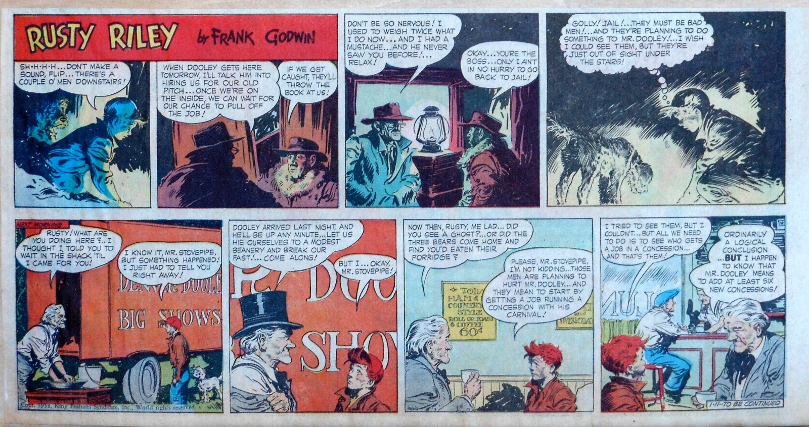 Rusty Riley by Frank Godwin - Kentucky horse - Sunday comic page - Jan ...