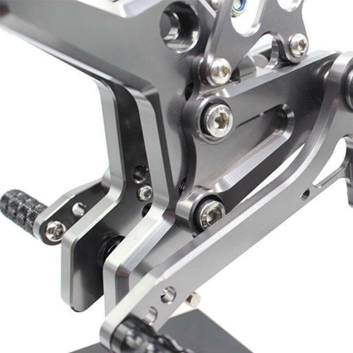 Adjustable Foot pegs Rearsets Rear set Black Fits For Kawasaki Z750 2004 -06 - Picture 5 of 14