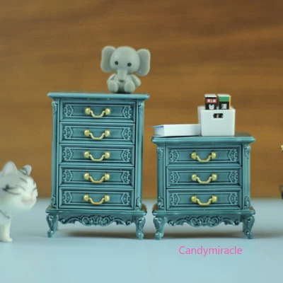 Kunststoff Maßstab 1:24 Puppenhaus Miniatur Vintage Schublade Nachttisch Möbel - Bild 1 von 4