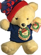 Dandee Christmas Santa Club Teddy Bear Stuffed Animal Plush Large Large Vintage