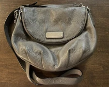 MARC BY MARC JACOBS Mini Q Natasha Gray Grey Leather Shoulder Crossbody Bag