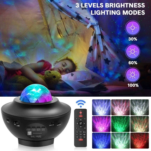 LED Sternenhimmel Projektor Galaxy Lampe mit Timer/Remote/Bluetooth Lautsprecher - Bild 3 von 13