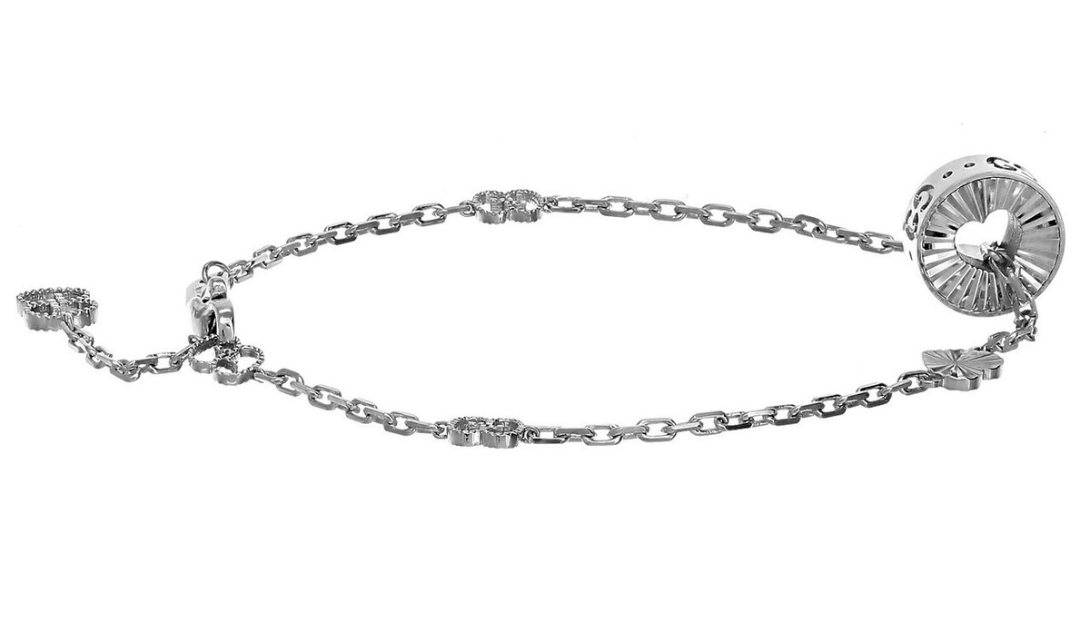 GUCCI Icon 18K White Gold Heart Bracelet YBA729383002016 | eBay
