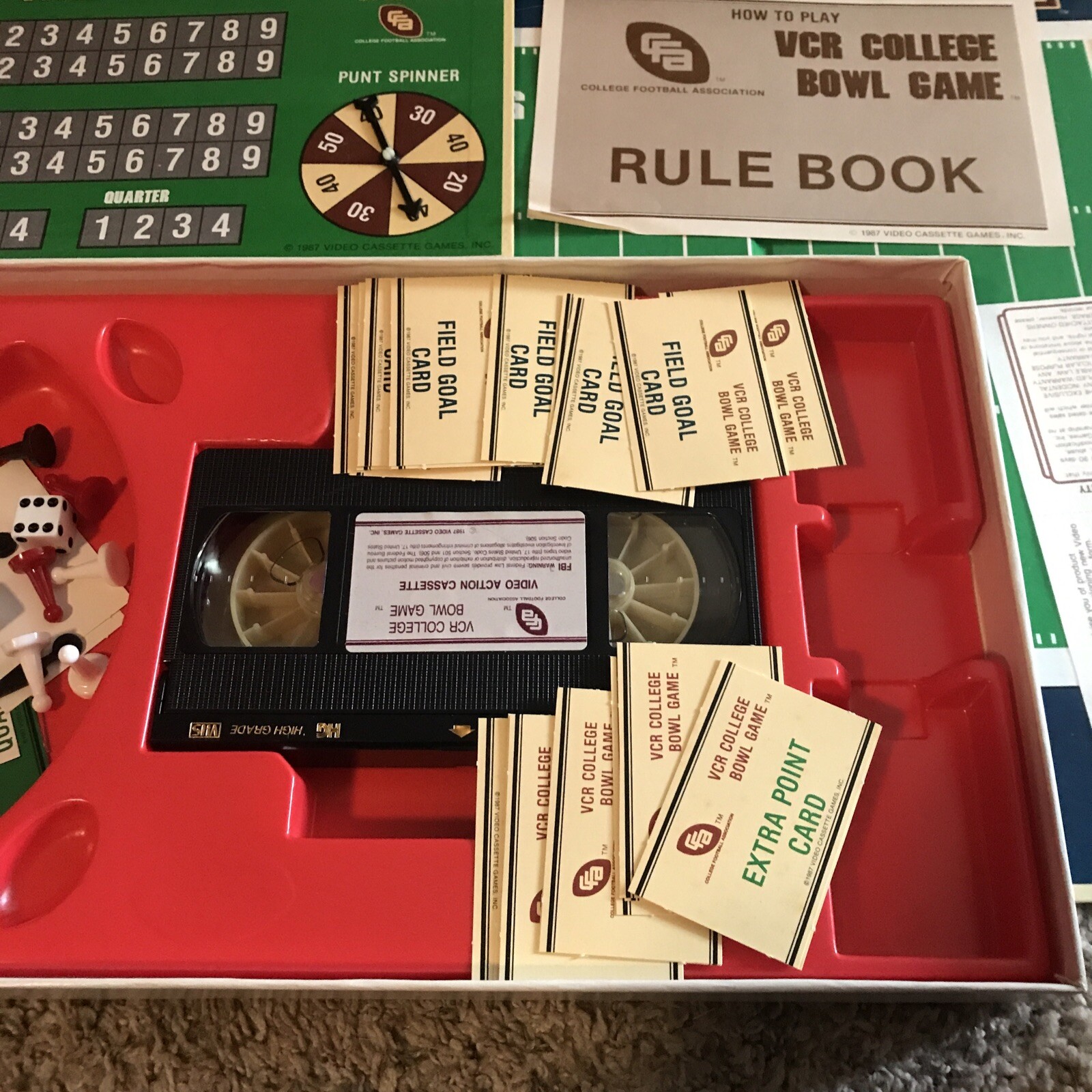 Vintage VCR College Bowl Game 1987 Board Game Bo Jackson eBay