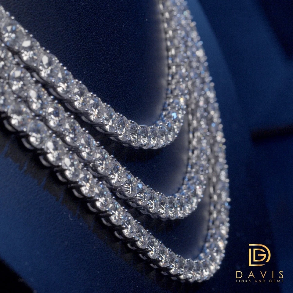 VVS1 MOISSANITE TENNIS CHAINS 925 SILVER 2MM-6.5MM Passes 💎 Tester - Image 2 of 4
