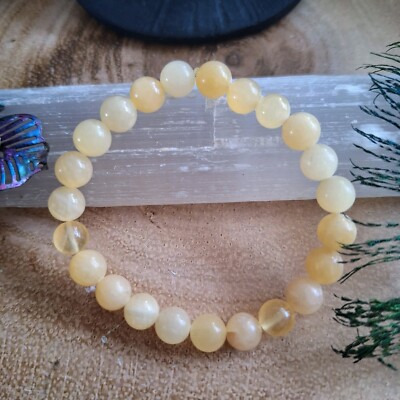 gelbes Calcit Armband Kristall Heilschmuck Solar Plexus Chakra
