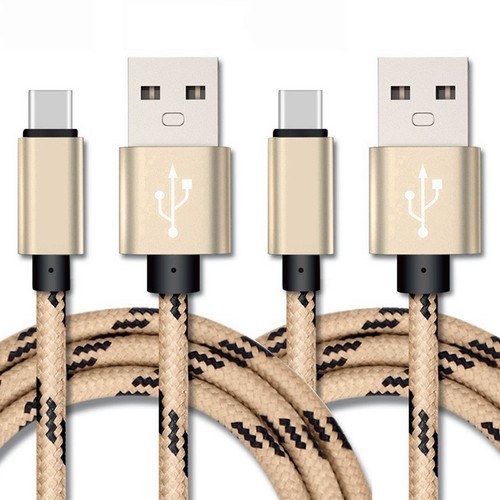 2-Pack Braided USB-A to USB Type-C Fast Charge Cable Cord Charger Charging Sync - Picture 5 of 13
