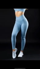 Alphalete Women’s Surface Power Leggings 27”- Delta Blue , Size Small