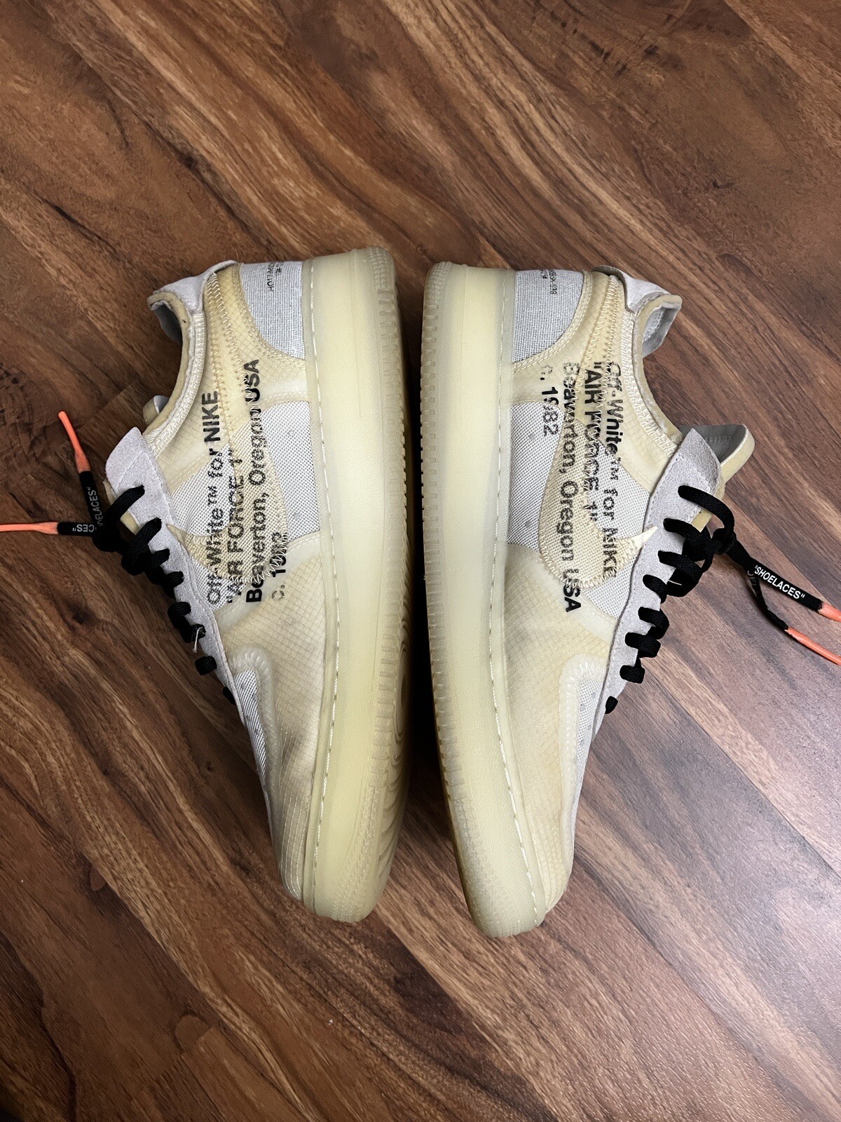 OFF WHITE X NIKE Taglia 10 5 Nike Air Force 1 Low x BIANCO SPORCO The Ten 2017