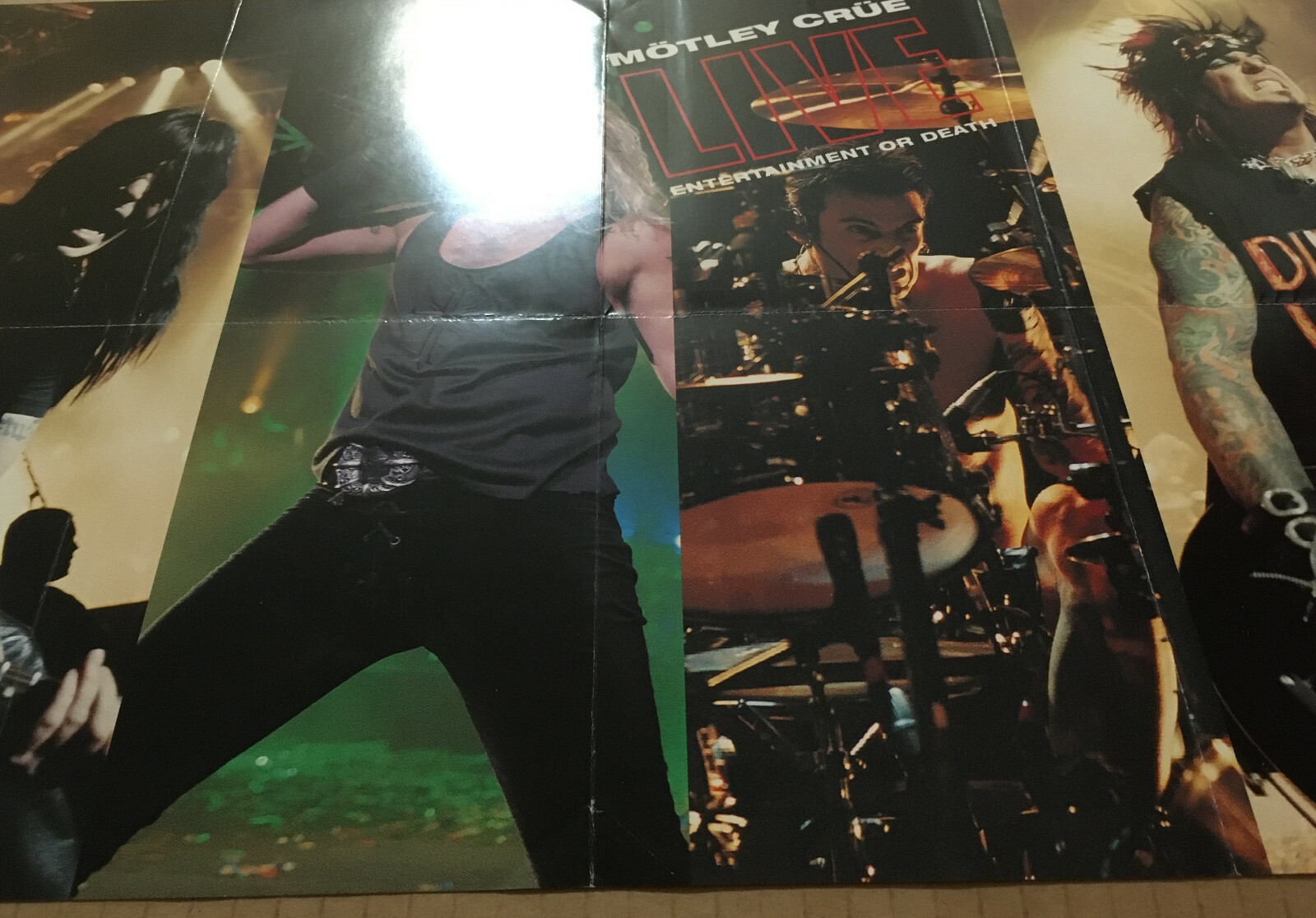 MOTLEY CRUE Ultra Rare 1999 PROMO POSTER for Live CD 17x11 USA NEVER DISPLAYED