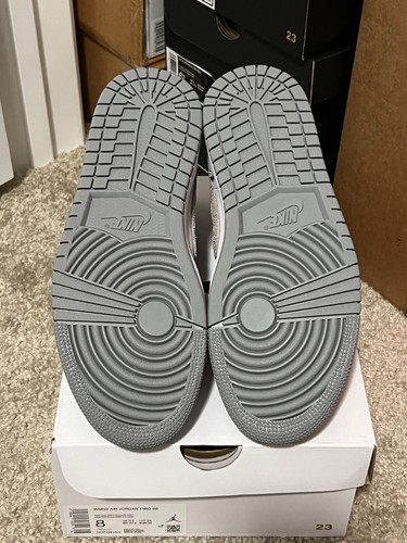 NIKE AIR JORDAN 1 MID SE GRIS PARTÍCULA MUJER DO7139-002 TALLA 6.5W / 5Y NUEVAS DS - Imagen 4 de 4