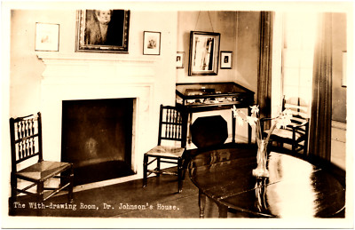 Anna Williams Room at Dr. Samuel Johnson House London England RPPC Postcard