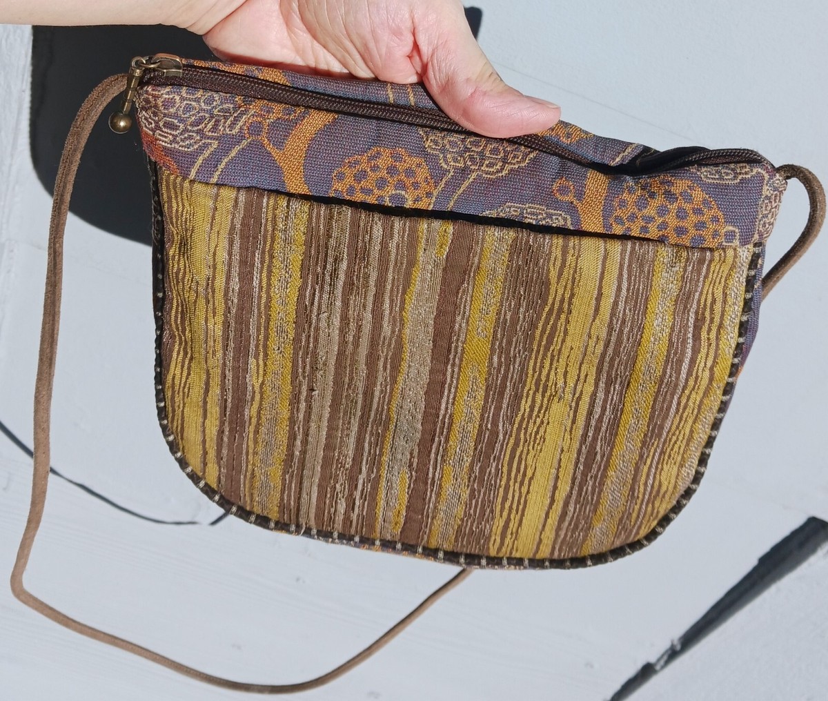 Maruca Designs of Boulder CO Bag purse crossbody purple green gold