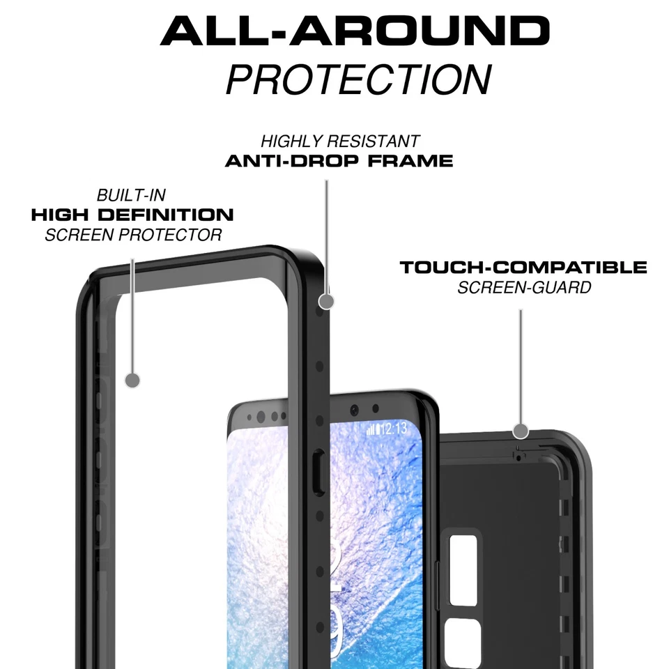 Funda Impermeable Bajo el Agua Antigolpes a Prueba de Suciedad Cubierta Para Samsung Galaxy S9 Plus Foto 4 de 4