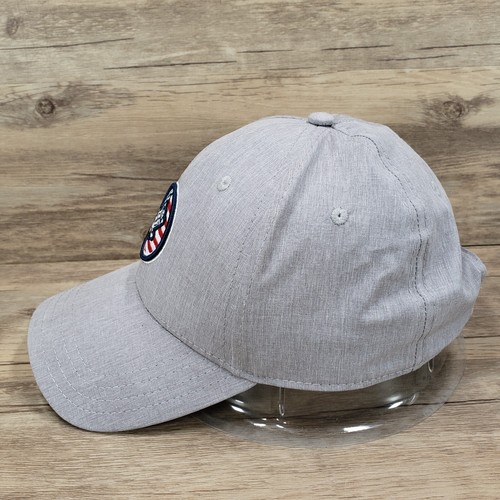 Troon North Hat Cap USA Flap Patch Horned Toad Logo Gray Strap Back Adjustable - Picture 6 of 9
