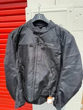 Tourmaster Men's Black Motorcycle Koraza Men's Waterproof Textile Jacket Large