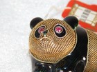 Antique Chinese Panda Enamel Filigree Sterling Silver Brooch Pendant — photo 3