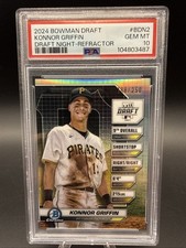 2024 Bowman Draft BDN2 Konnor Griffin Draft Night Refractor  #/250 PSA 10
