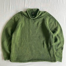 J.CREW 90s Roll Neck Low Gauge Knit Sweater Size M Green Used Men Authentic