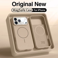 Magnetic Silicone Case For iPhone 18 17 16 15 14 13 12 Pro Max MagSafe