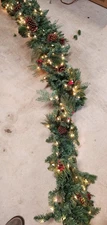 Christmas Garland, 9 Feet, Corded with 200 LED Lights by Frontgate