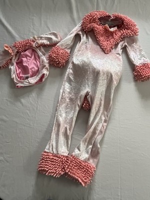 Pink Poodle Dog Costume Chasing Fireflies Toddler Size 3-4