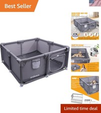 Whelping Box for Dogs and Puppies, 48 48 18 in Whelping Supplies with Waterpr...
