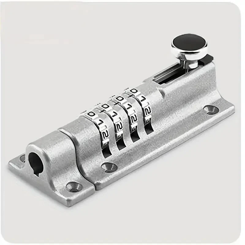 4 Digit Pin Code Combination Bolt Lock Kit Slide Door Latch Lock with Screws - Image 3 of 4