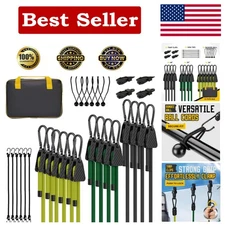 30-Piece Adjustable Bungee Cord Set with Storage Bag for All Your Needs