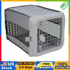 22.5" Collapsible Pop Up Dog Kennel Portable Travel Pet Crate Small Gray