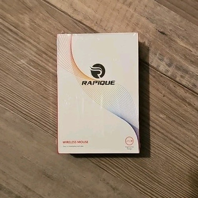 RAPIQUE Bluetooth Wireless Mouse Rechargeable Blue & White Sealed Box.