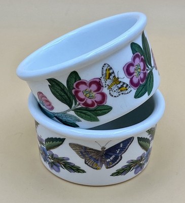 2 x Portmeirion Ramekin Geschirr Botanic Garden Rhododendron & Speedwell Floral