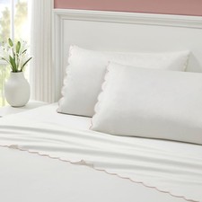 Twin Size Sheet Set, 3 Piece Bed Sheets, Breathable Soft 300 TC 100 Cotton w...
