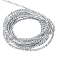 Gedrehte Kordelverzierung,5 Yard 2Mm 3-Ply Schnur Geflochtene Seilschnur Silber