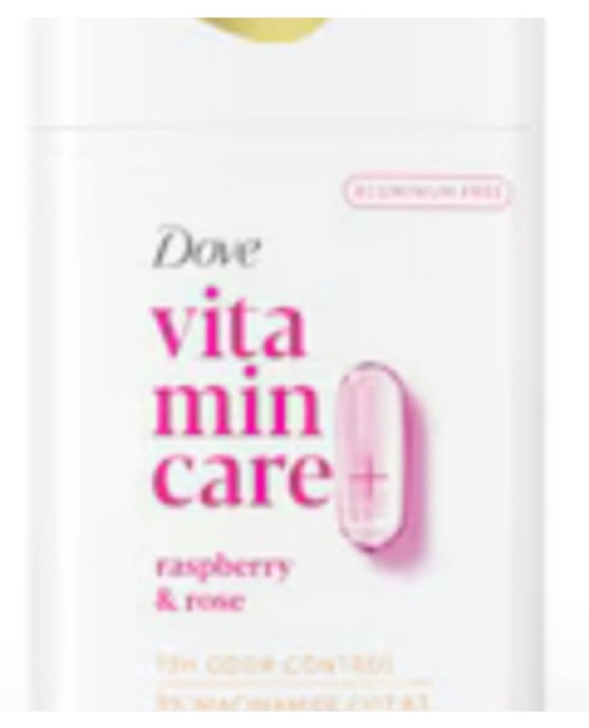Dove Vita Min Care+ Raspberry & Rose Aluminum-Free Vegan Deodorant Stick 8pk