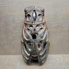 Rustic Rusty Cast Iron Metal and Glass Cicada Light Cover Figurine Outdoor Bug — photo 1