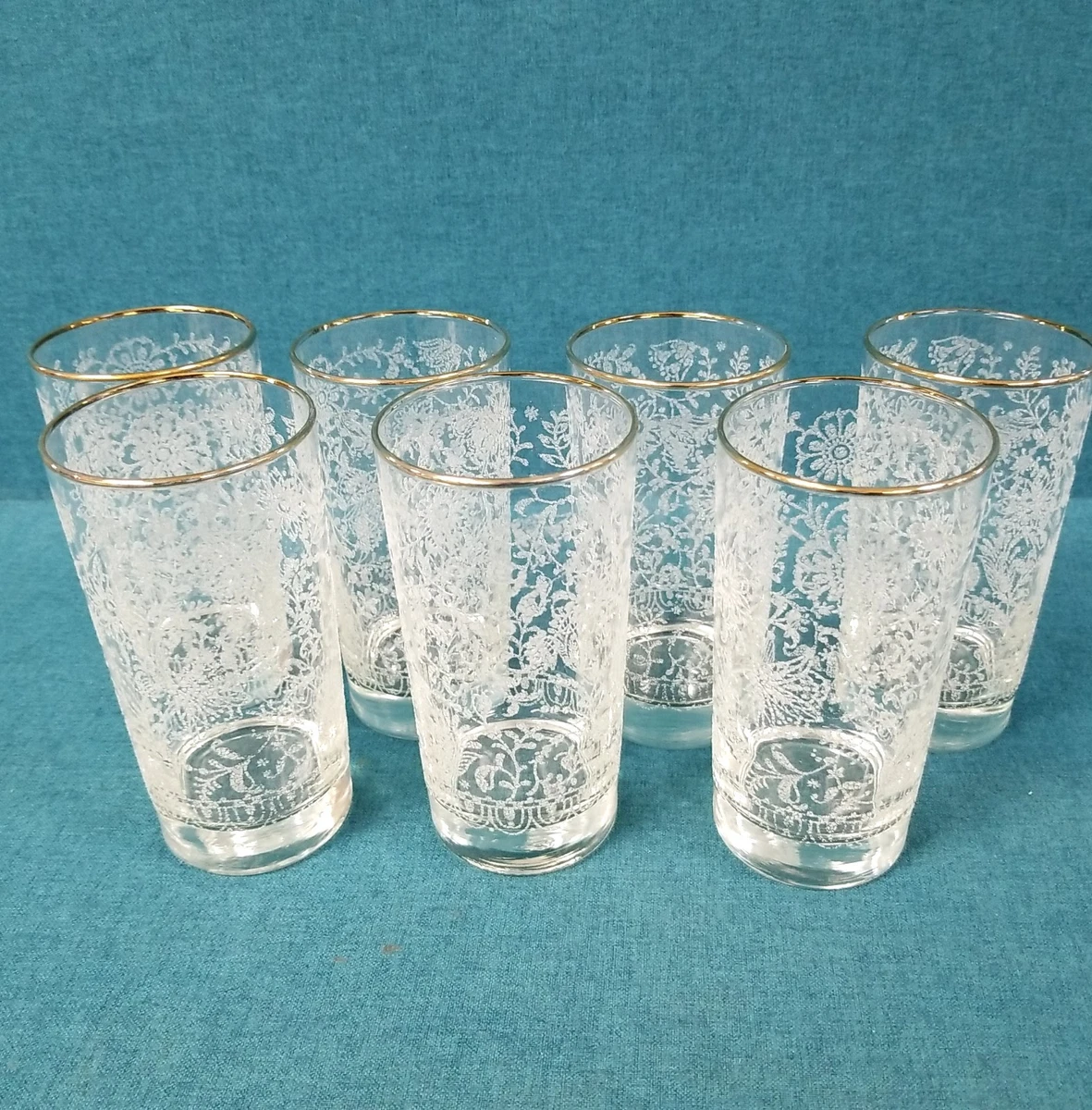 gold rimmed glassware products for sale | eBay