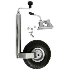 Stützrad Luftbereift mit Klemmschelle & Schrauben PKW Anhänger Wohnwagen Bugrad 