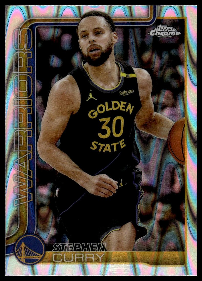 2025-26 Topps Chrome #201 Stephen Curry RayWave Refractor