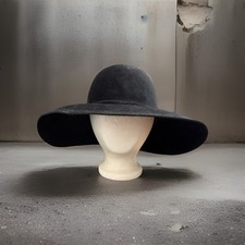 Cappello donna BORSALINO Alessandria Italia vintage velluto nero