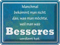 Blechschild 30X40 Cm Manchmal Bekommt Man Nicht Spruch Zitat Deko Geschenk Metal