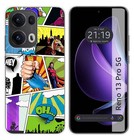 Cover In Silicone Per Oppo Reno 13 Pro 5G Design Comic Disegni