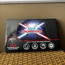 Star Chopsticks Lightsaber Chopsticks Set Black Box with Red  Blue Accents NEW 