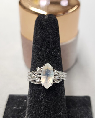 Mond Zauber Schmuck Radiance Mondstein Ring Gr. 7 Sterlingsilber